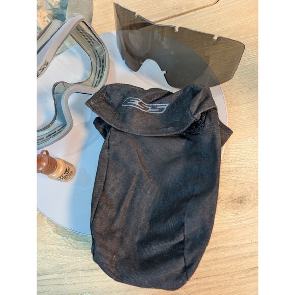 USGI ESS Profile NVG Tan Goggles w/ Clear & Dark Lens & Carrying Case Op Drops - Picture 5 of 6